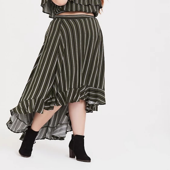 torrid Dresses & Skirts - Torrid Striped High Low Skirt